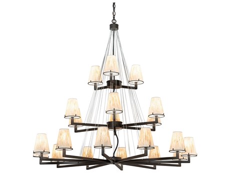 Meyda St. Lawrence 21-Light Oil Rubbed Bronze Off White Empire Tiered Chandelier