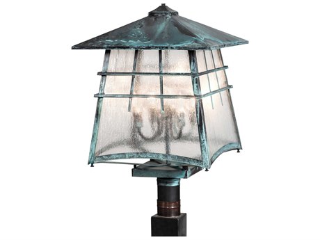 Meyda Stillwater 4 - Light Glass Outdoor Post Light