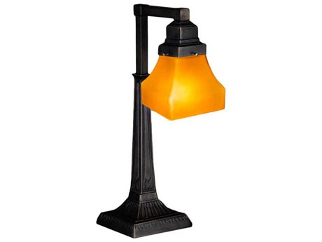Meyda Bungalow Glass Bronze Table Lamp