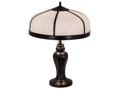 Meyda Arts & Crafts Glass Brown Table Lamp