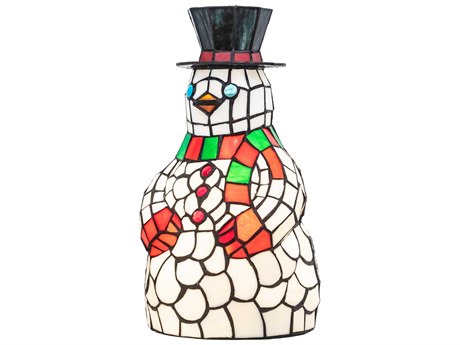 Meyda Glass Tiffany Black Table Lamp