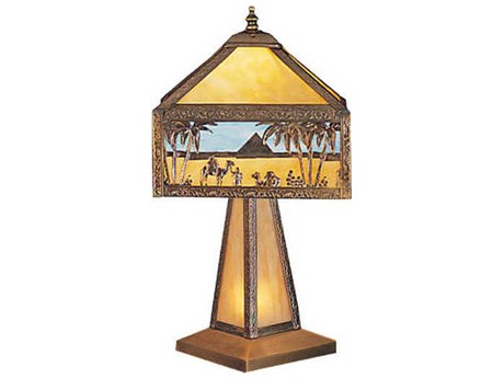 Meyda Rustic Lodge Blue Table Lamp