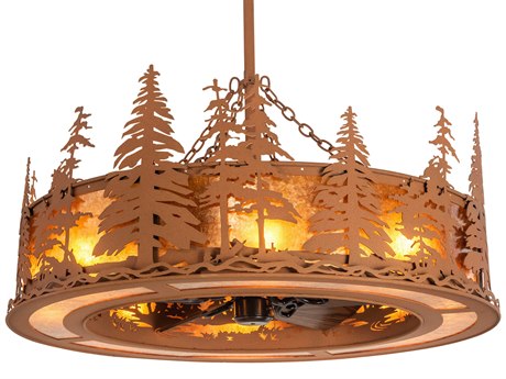 Meyda Tall Pines 8-Light Chandel-Air
