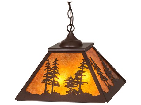 Meyda Tall Pines 2-Light Bronze Pendant
