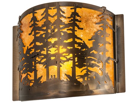 Meyda Pines 1-Light Antique Copper Wall Sconce