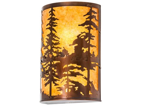 Meyda Pines 2-Light Vintage Copper Wall Sconce