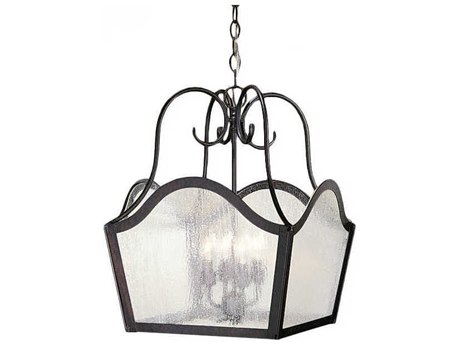Meyda Terena 4-Light Chestnut Brown Glass Candelabra Chandelier