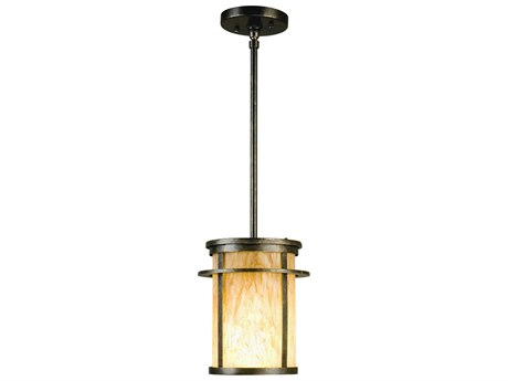 Meyda Theron 1-Light Amber Brown Cylinder Mini Pendant