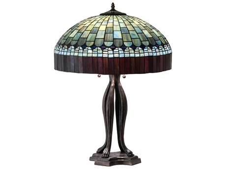 Meyda Tiffany Candice Glass Mahogany Bronze Buffet Lamp