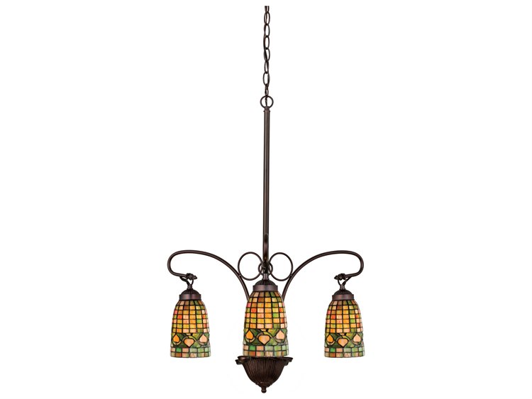 Meyda Tiffany 3-Light Bronze Bell Chandelier