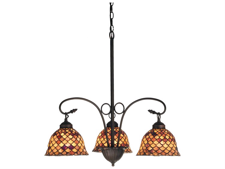 Meyda Tiffany 3-Light Bronze Bell Chandelier