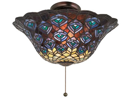 Meyda Tiffany Peacock Feather Fan Light Fixture