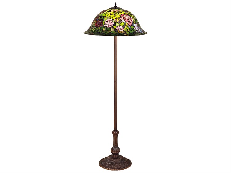 Meyda Tiffany Rosebush Bronze Floor Lamp