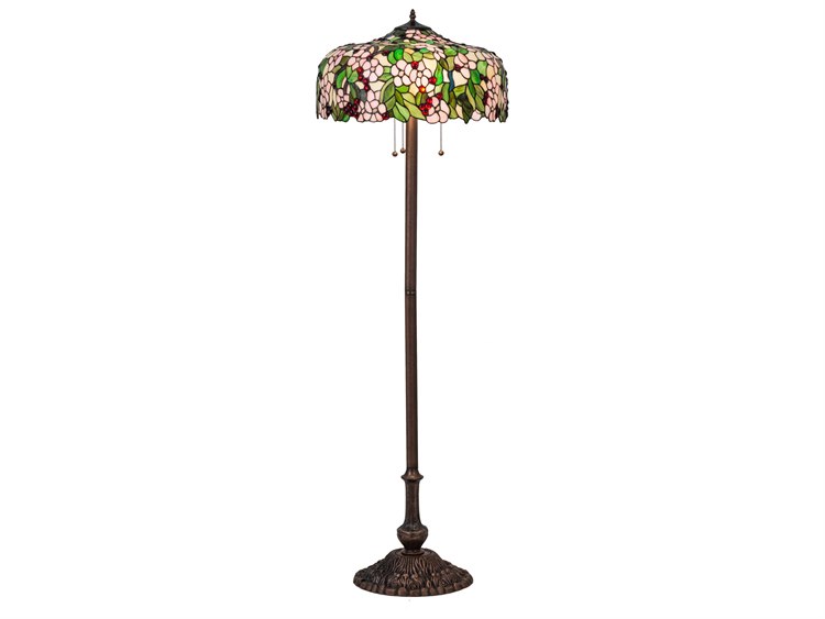 Meyda Tiffany Cherry Blossom Bronze Floor Lamp