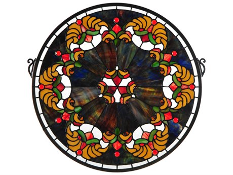 Meyda Tiffany Middleton Medallion Stained Glass Window