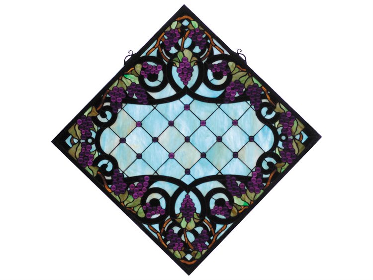 Meyda Tiffany Jeweled Grape Stained Glass Window