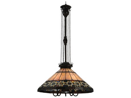 Meyda Tiffany 20" 6-Light Bronze Pendant