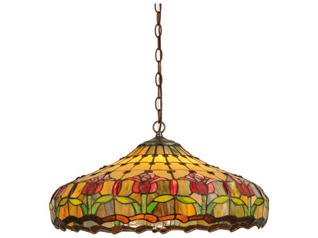 Meyda Tiffany 22" 3-Light Bronze Pendant