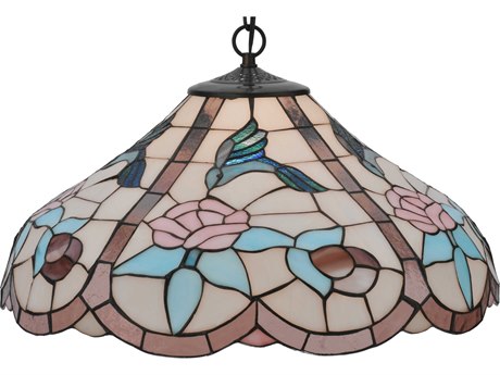 Meyda Tiffany 1-Light Bronze Dome Geometric Pendant