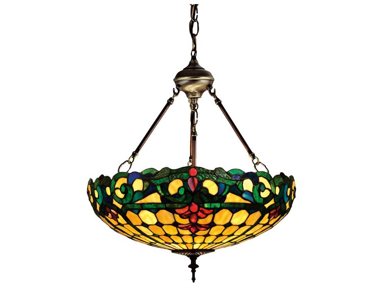 Meyda Tiffany 3-Light Bronze Bowl Geometric Pendant