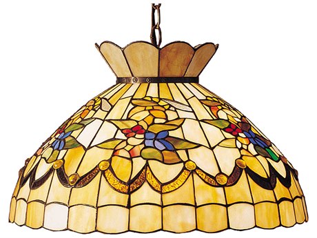 Meyda Tiffany 1-Light Brown Dome Geometric Pendant