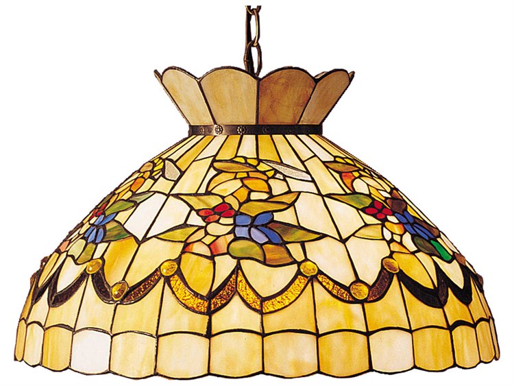 Meyda Tiffany 1-Light Brown Dome Geometric Pendant