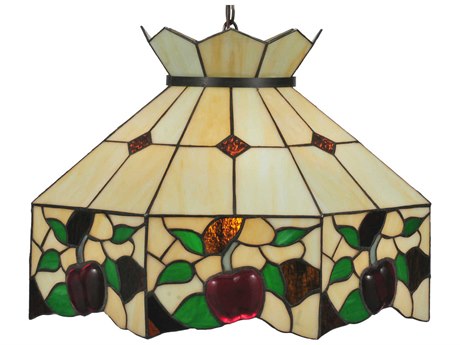 Meyda Tiffany 20" 3-Light Brown Geometric Pendant