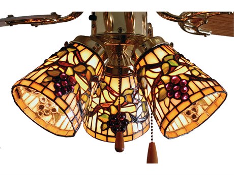 Meyda Tiffany Jeweled Grape Fan Light Shade