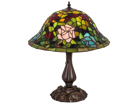 Meyda Tiffany Rosebush Bronze Table Lamp