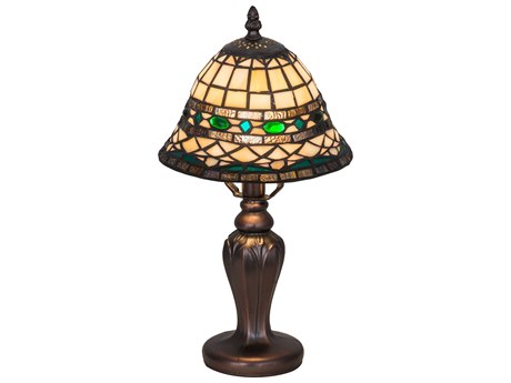 Meyda Tiffany Roman Mini Bronze Table Lamp