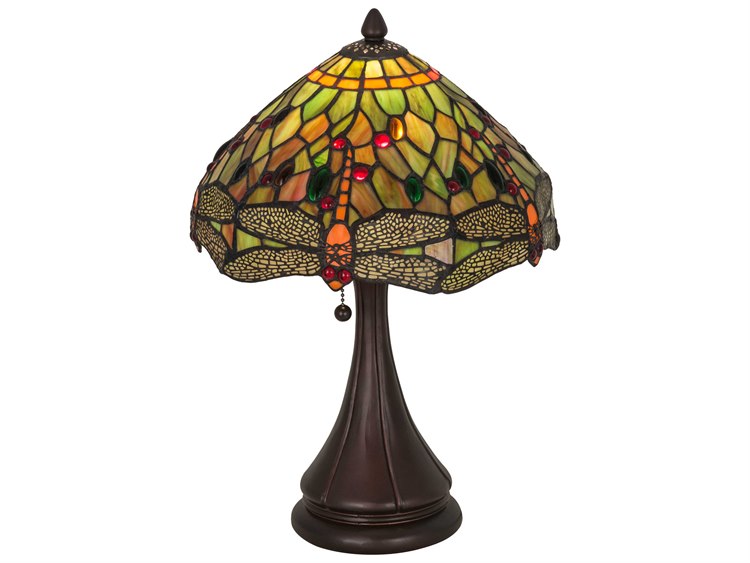 Meyda Tiffany Hanginghead Dragonfly Accent Bronze Table Lamp