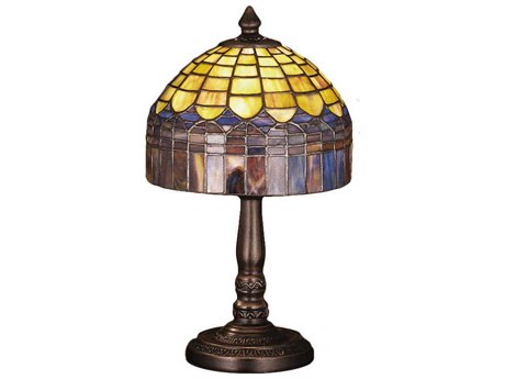 Meyda Tiffany Candice Mini Bronze Table Lamp