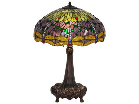 Meyda Tiffany Hanginghead Dragonfly Bronze Table Lamp