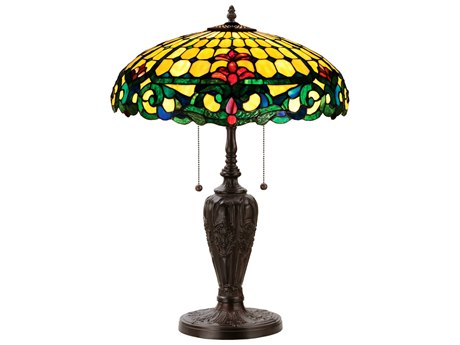 Meyda Tiffany Duffner & Kimberly Colonial Bronze Table Lamp