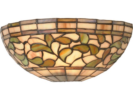 Meyda Tiffany Turning Leaf 1-Light Brown Wall Sconce