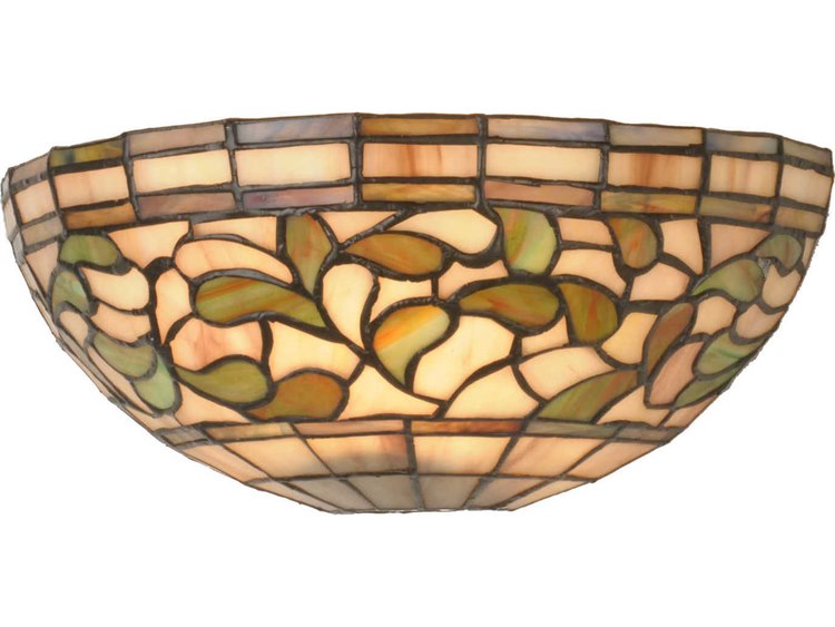 Meyda Tiffany Turning Leaf 1-Light Brown Wall Sconce