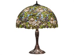 みーみー Meyda Tiffany Fishscale Glass Mahogany Bronze Buffet Lamp
