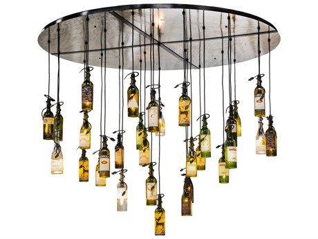 Meyda Tuscan Vineyard 30-Light Satin Clear Yellow Pendant