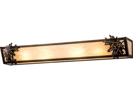 Meyda Oak Leaf & Acorn 4-Light Copper Vanity Light