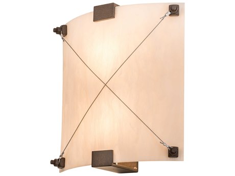 Meyda 2-Light Brown Glass Wall Sconce