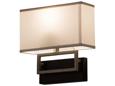 Meyda 1-Light Black Glass Wall Sconce