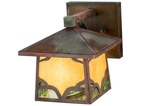 Meyda 1-Light Copper Glass Wall Sconce