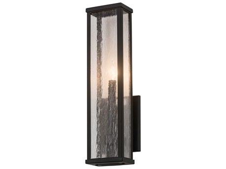 Meyda 1-Light Black Glass Wall Sconce