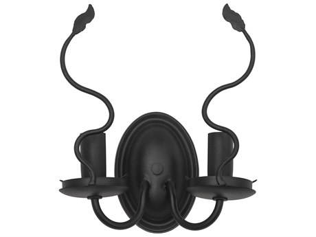 Meyda Tuscan Vineyard 2-Light Black Wall Sconce