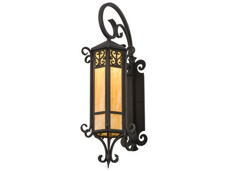 Meyda Caprice Black Glass Wall Sconce
