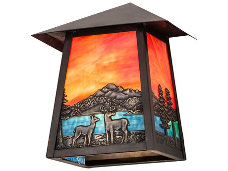 Meyda 1-Light Blue Glass Wall Sconce
