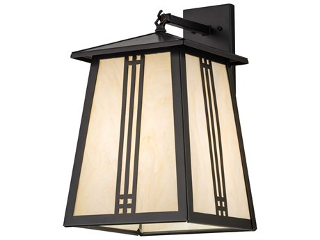 Meyda 1-Light Bronze Glass Wall Sconce