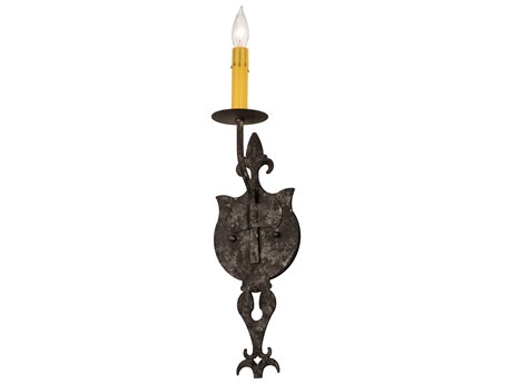 Meyda 1-Light Black Glass Wall Sconce