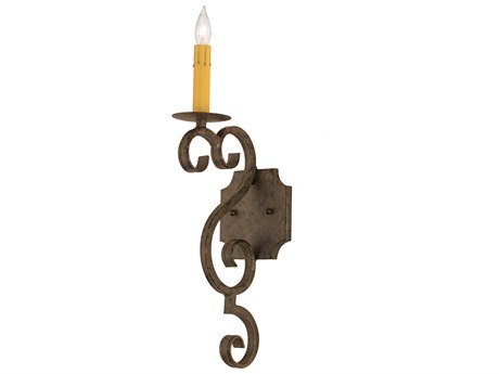 Meyda Piero 1-Light Black Glass Wall Sconce