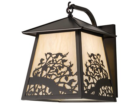 Meyda 1-Light Bronze Glass Wall Sconce